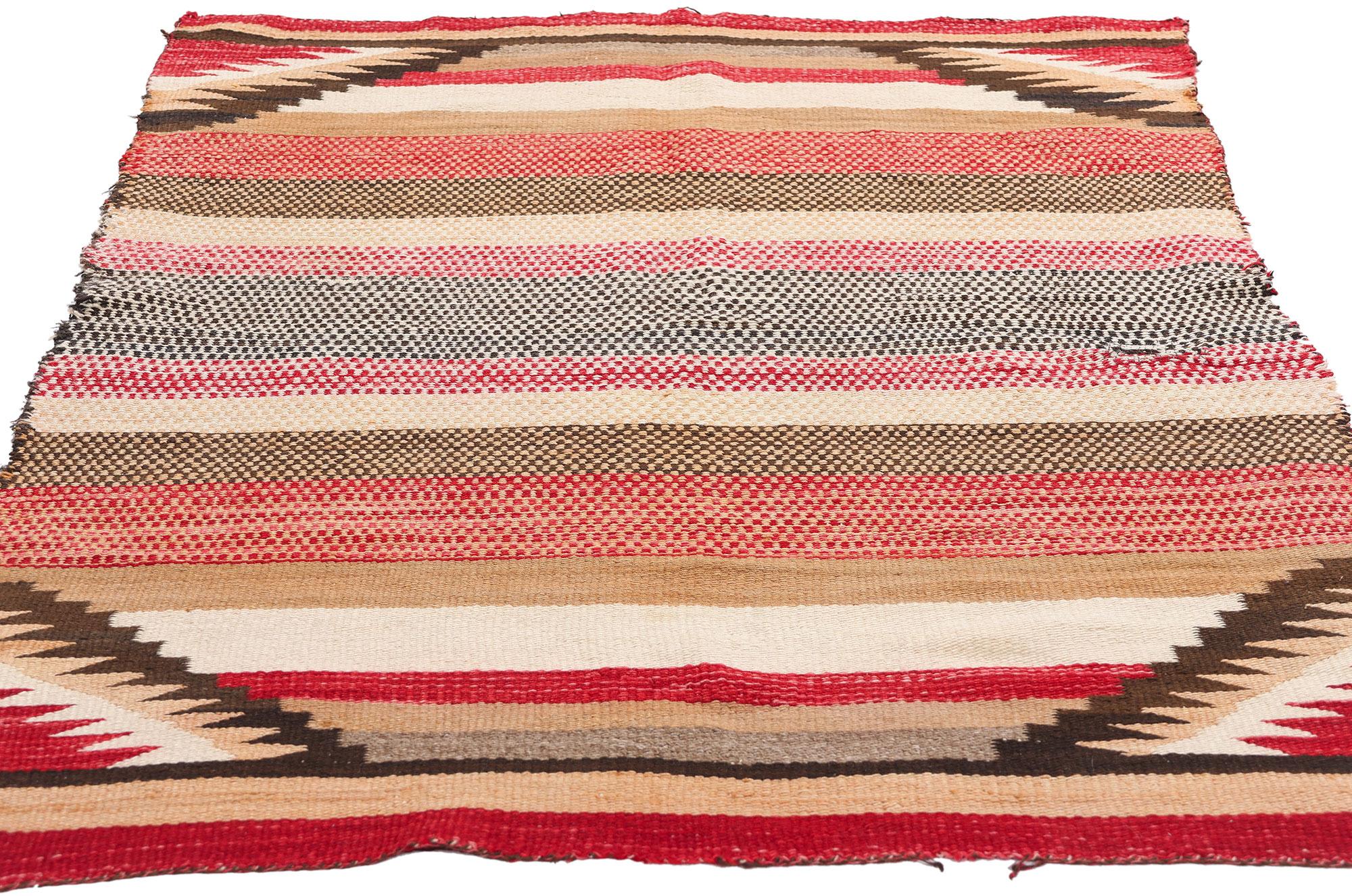 Coloniale spagnolo Tessile in stile Navajo della fine del 19° secolo, di colore rosso Mesa in vendita