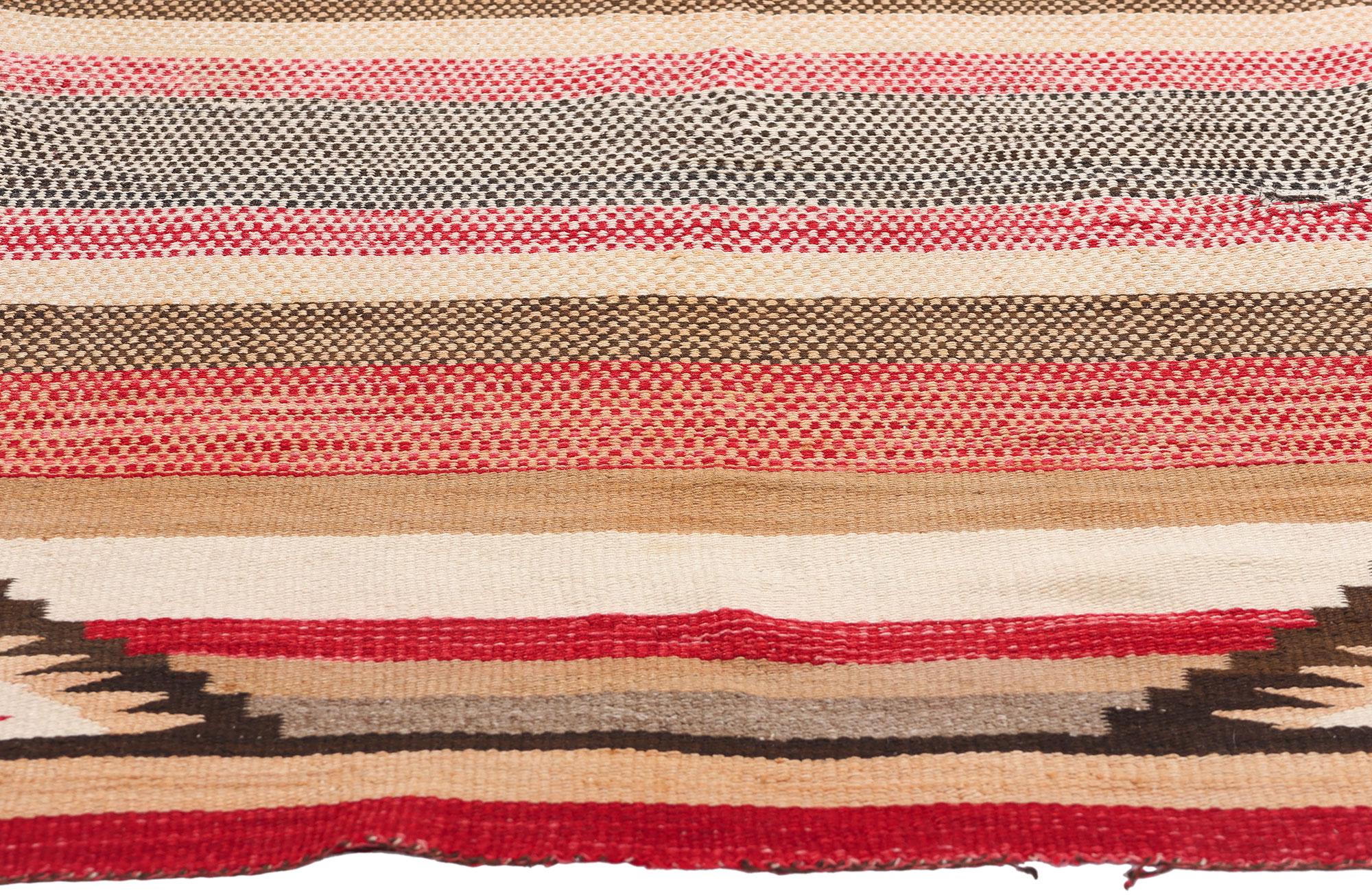 Americano Tessile in stile Navajo della fine del 19° secolo, di colore rosso Mesa in vendita