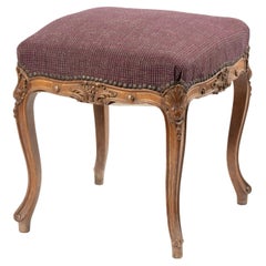 Late 19th Century Régence Style Walnut Carved Footstool