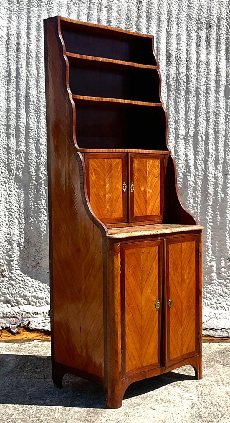Late 19th Century Regency Chevron Inlay Cascading Cabinet For Sale 3