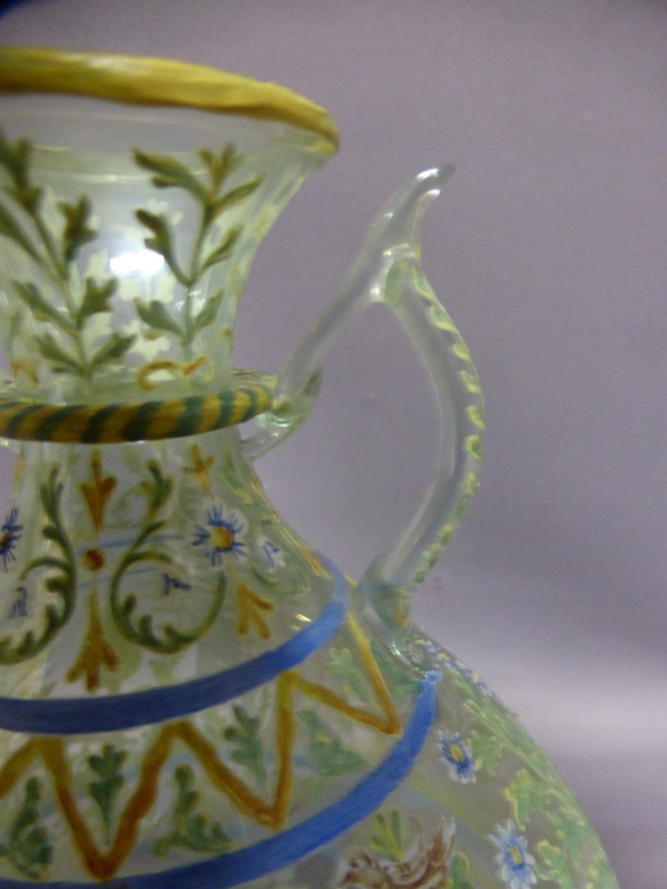 Late 19th Century Renaissance Style Blown Polychrome Vase 2