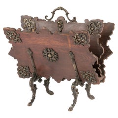 Late 19th Century Renaissance Style Oak Magazine Rack