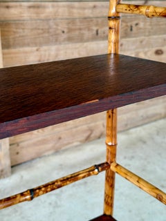 Late 19th Century Restored Victorian Aesthetic Movement Bamboo and Wood Étagère