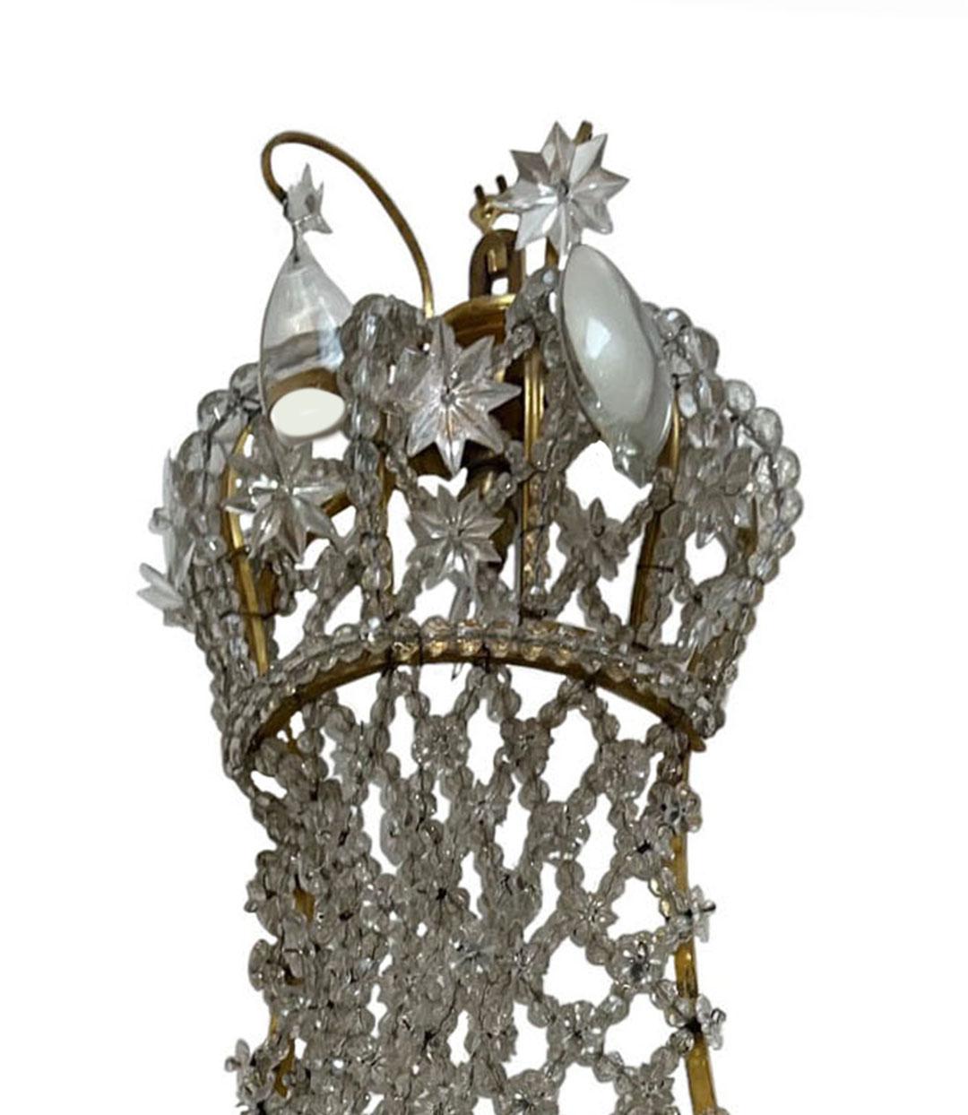 Late 19th Century Rock Crystal Sconces  For Sale 1