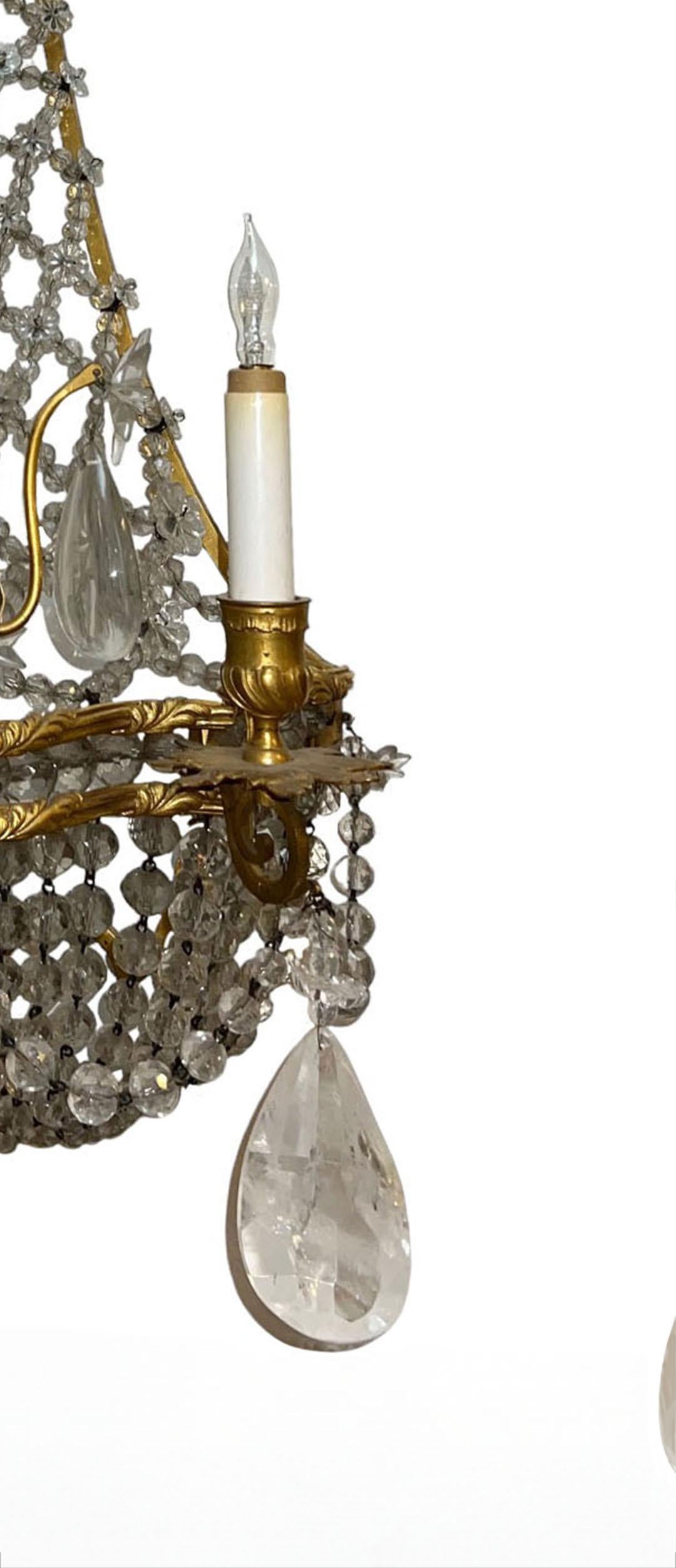 Late 19th Century Rock Crystal Sconces  For Sale 2