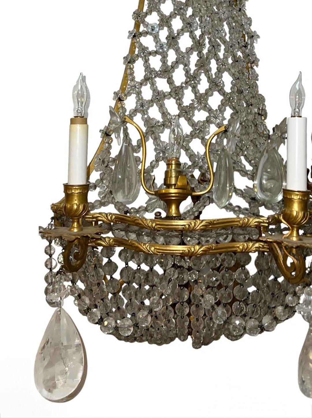 Late 19th Century Rock Crystal Sconces  For Sale 3