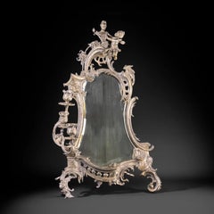 Late 19th Century, Rococo Revival Table Mirror with Candle Holders, 22.4 in