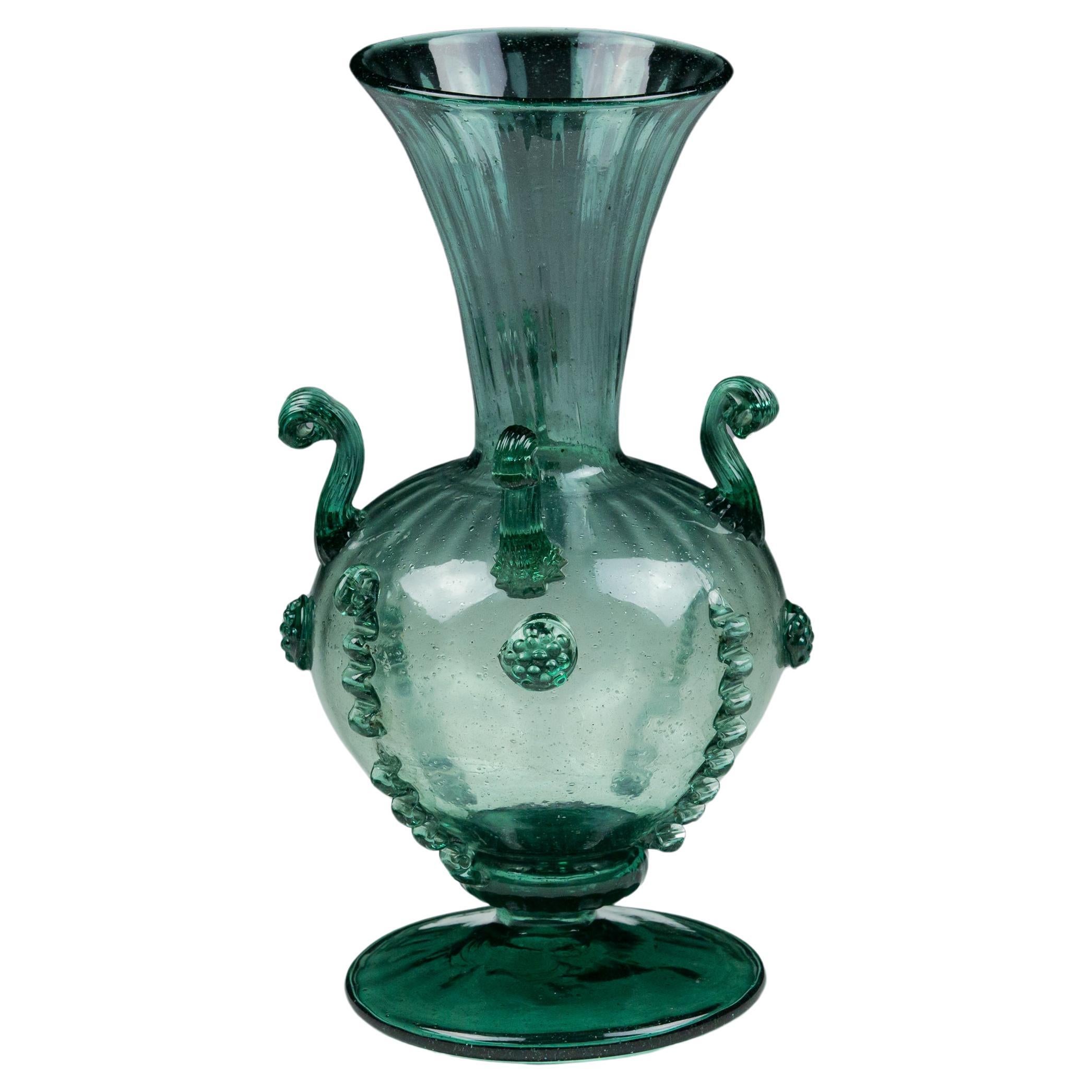 Late 19th Century Romanesque Glass Vase For Sale