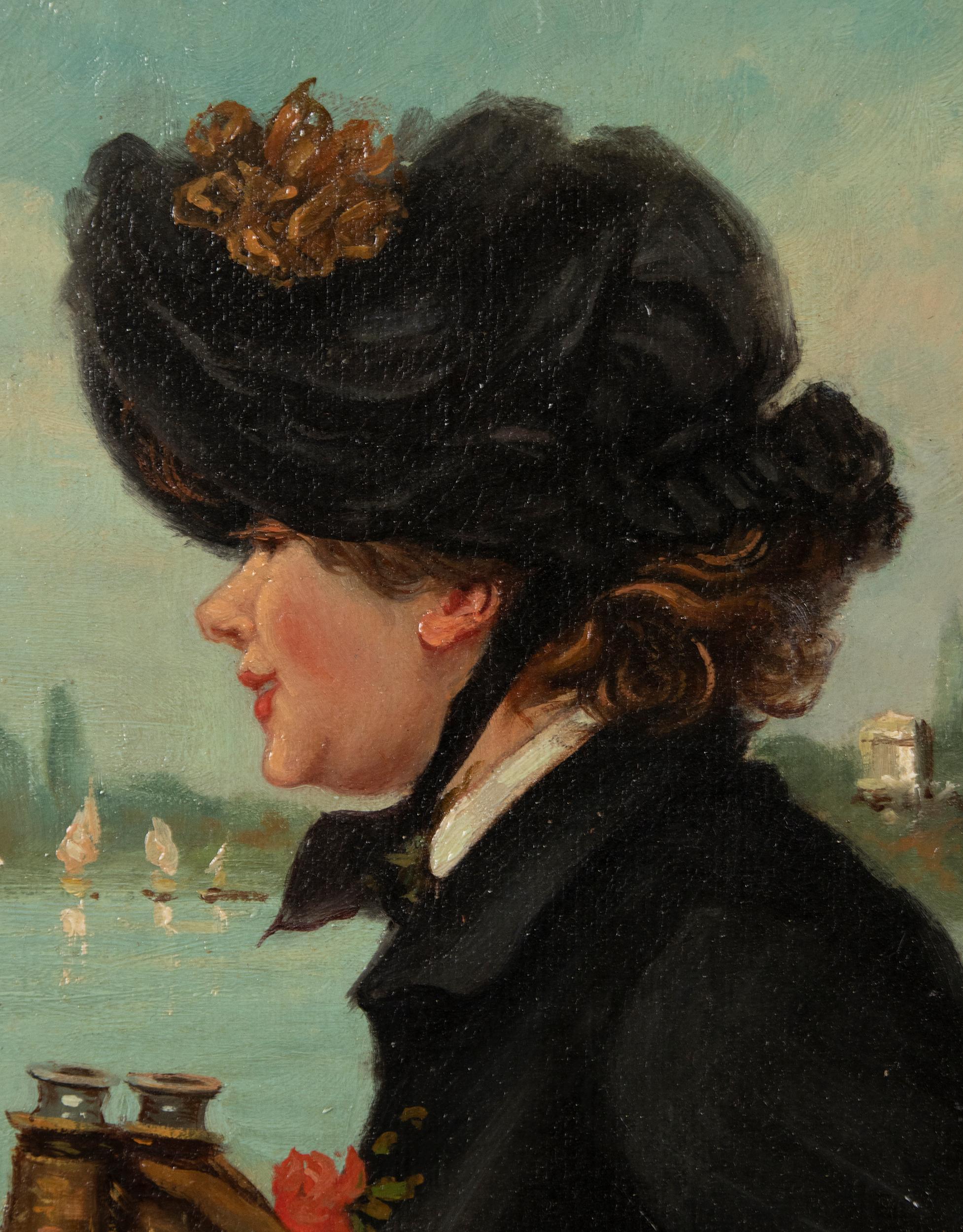 Francese Pittura ad olio romantica della fine del XIX secolo, dopo Eduardo Garrido in vendita
