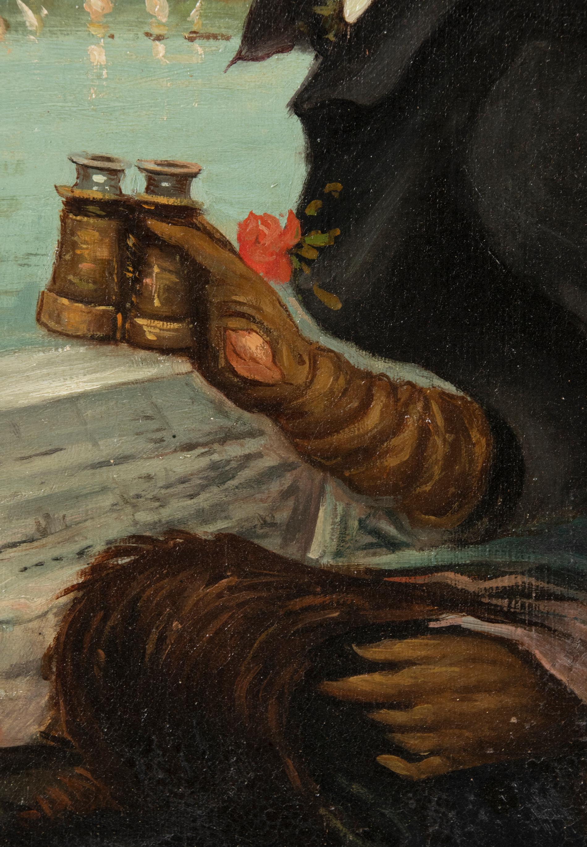 Toile Peinture à l'huile romantique de la fin du XIXe siècle d'après Eduardo Garrido en vente