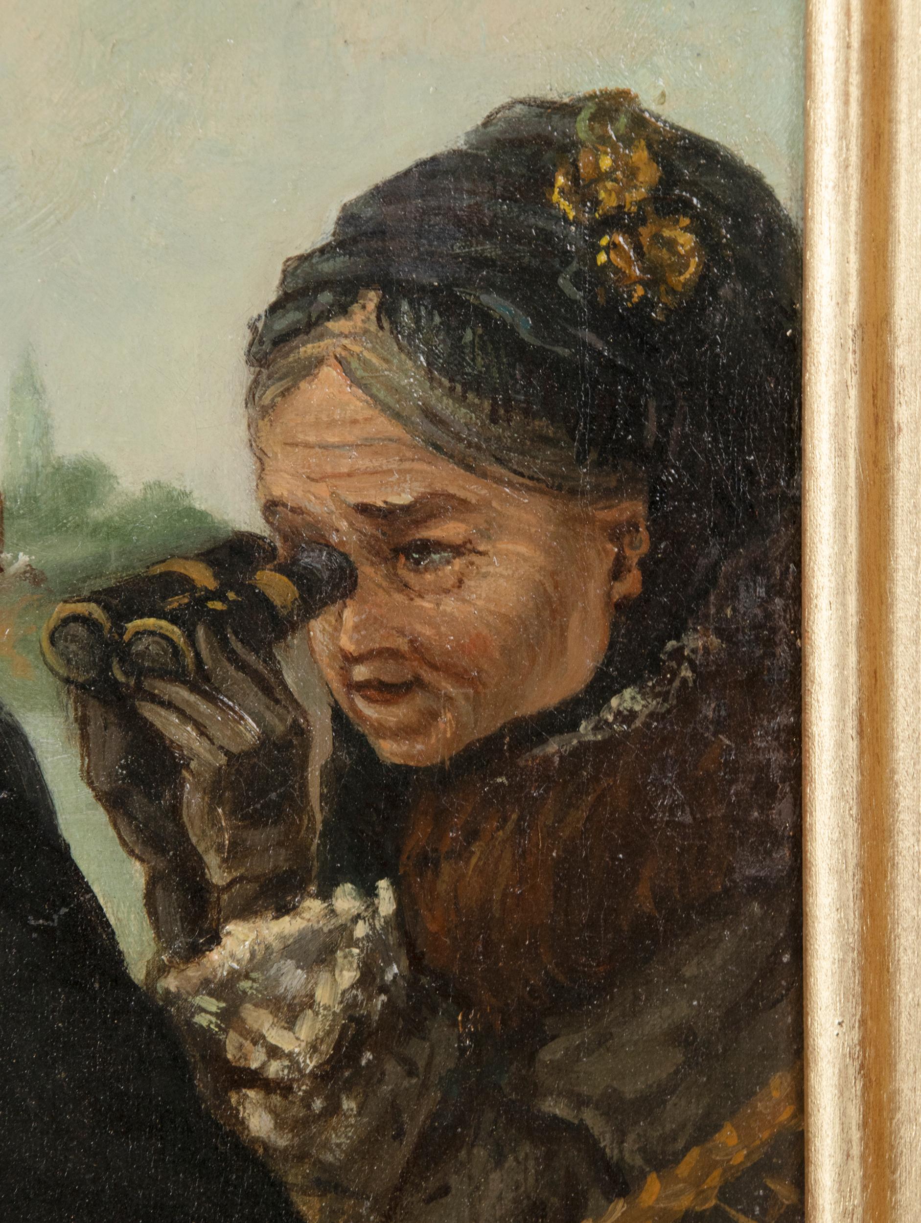 Tela Pittura ad olio romantica della fine del XIX secolo, dopo Eduardo Garrido in vendita