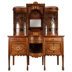 Antique Cabinet Dresser, Rosewood Inlaid late 19th century