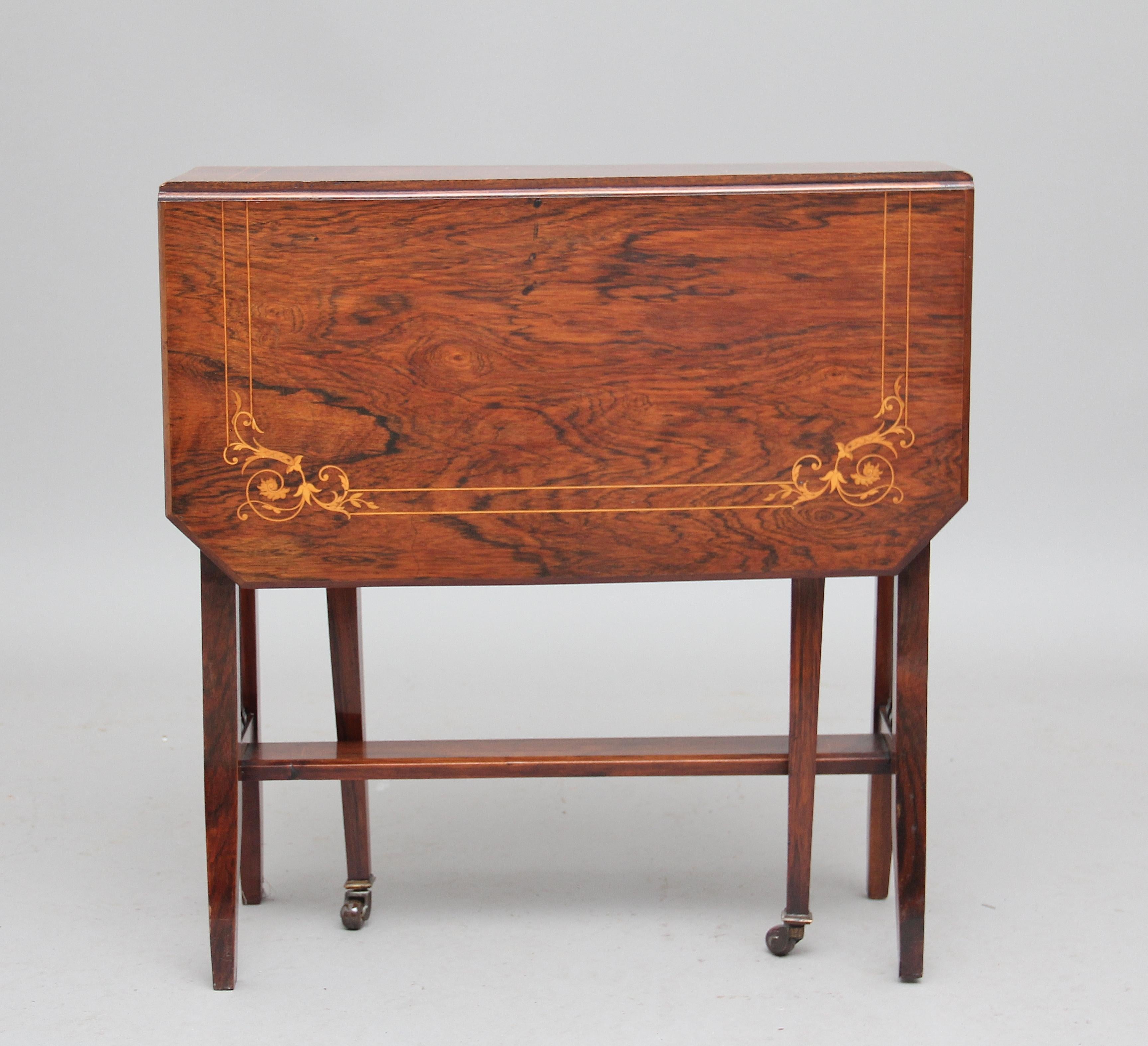 Victorian Late 19th Century rosewood Sutherland table For Sale