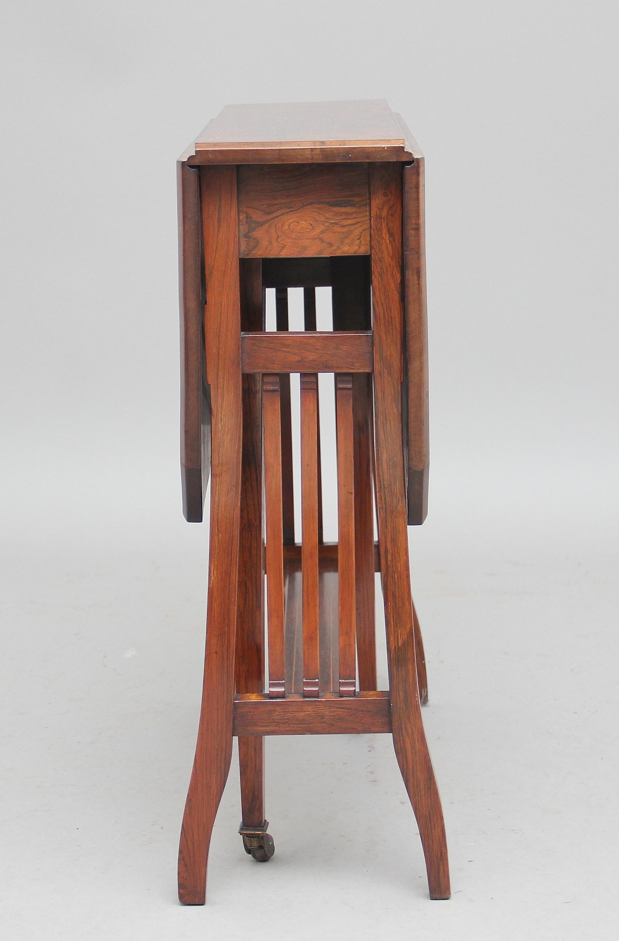 British Late 19th Century rosewood Sutherland table For Sale