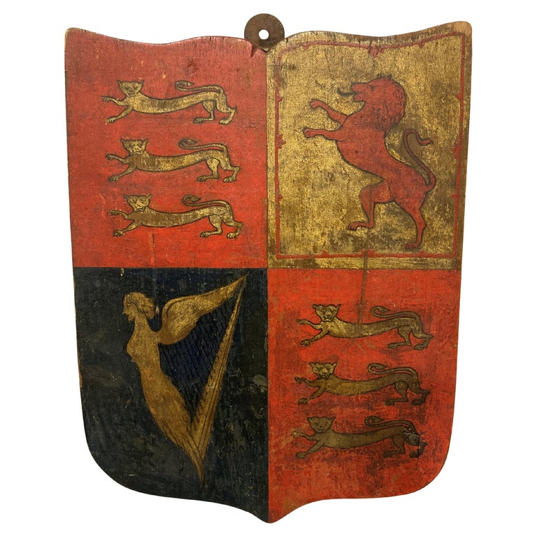 Manteau héraldique anglais en verre au plomb avec armoiries Hanoverian