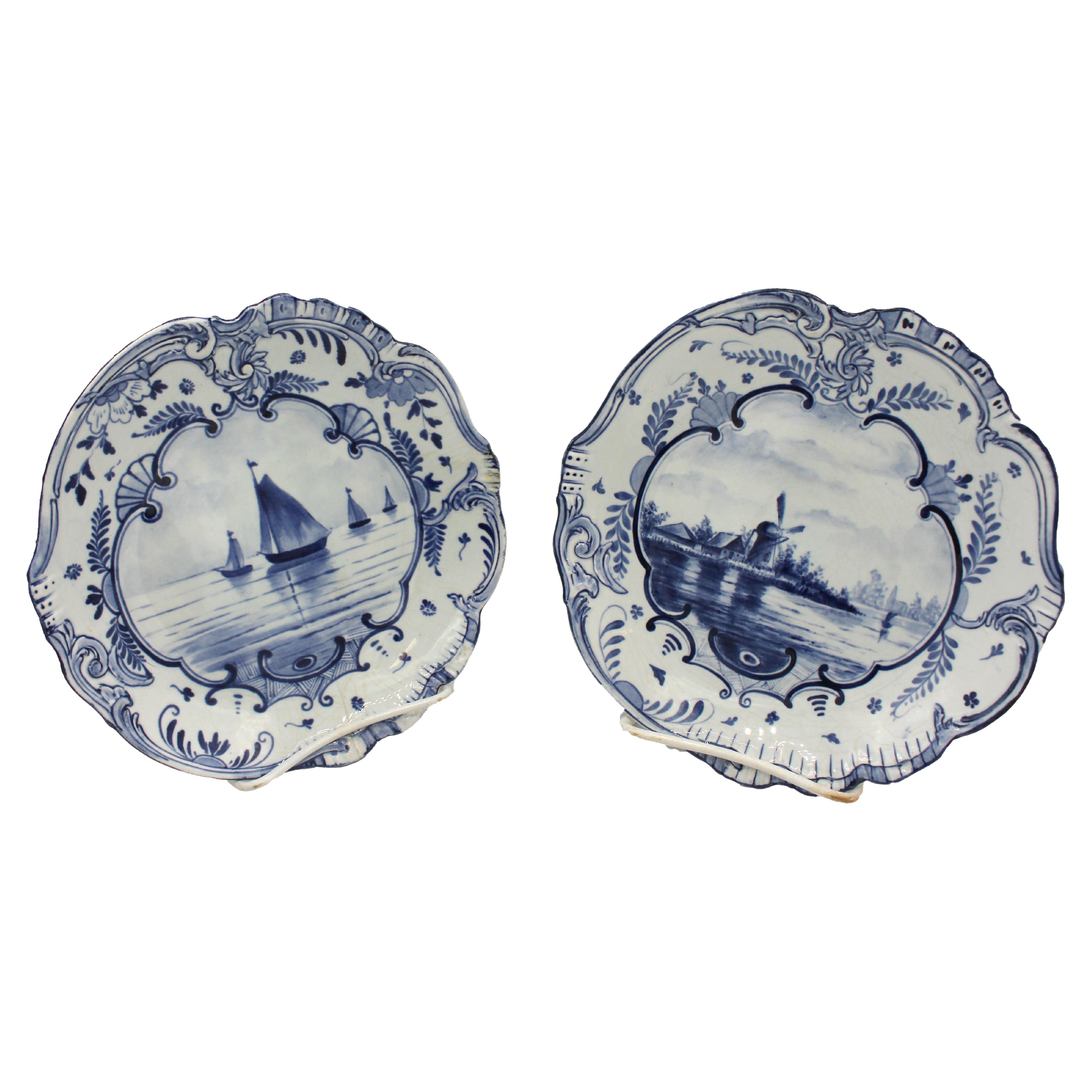 Late 19th Century Royal Bonn "Delft" plates, Germany For Sale