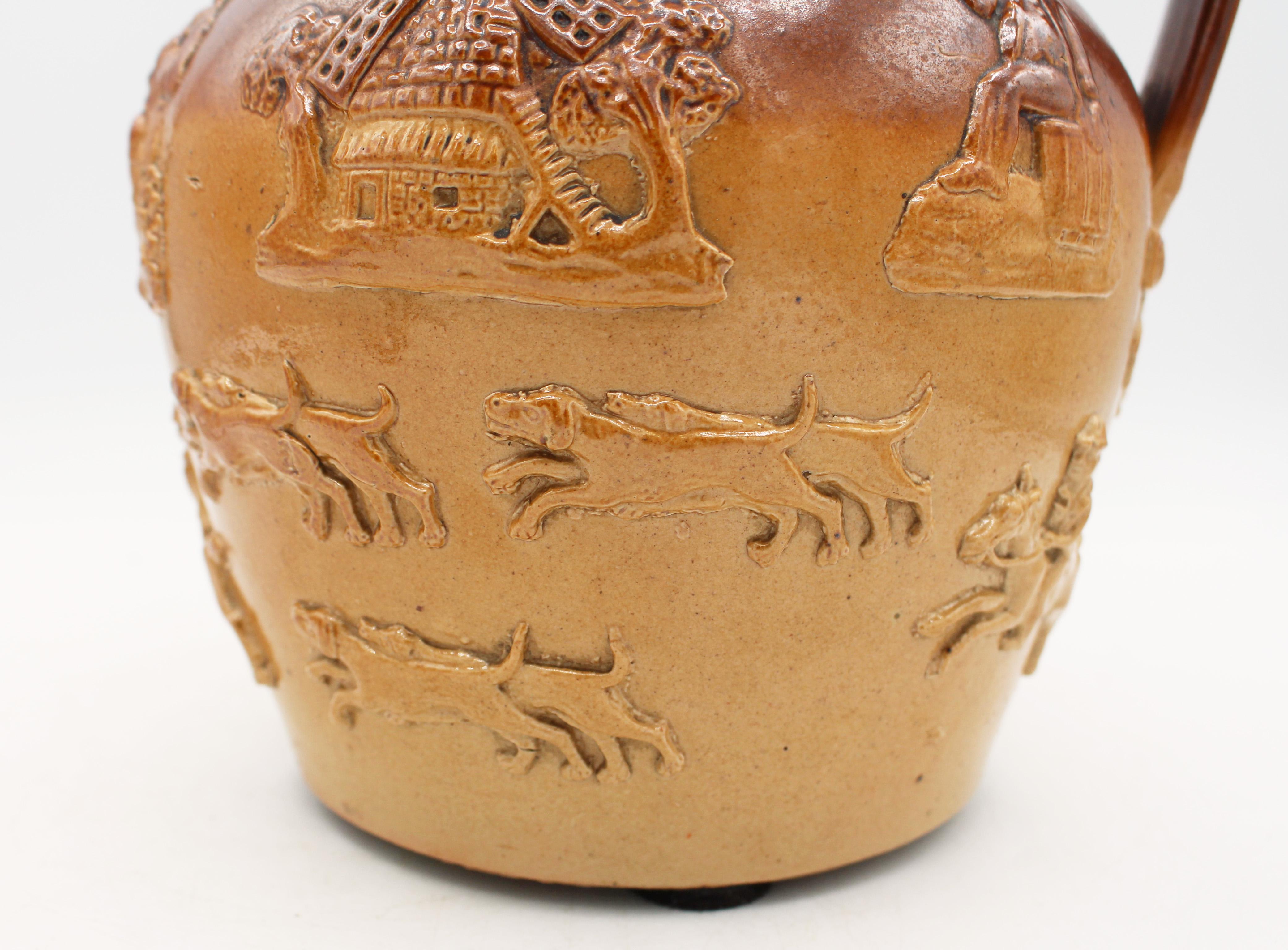 Late 19th Century Royal Doulton, Lambeth, London Stoneware Jug im Zustand „Gut“ im Angebot in Chapel Hill, NC