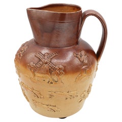 Antique Late 19th Century Royal Doulton, Lambeth, London Stoneware Jug