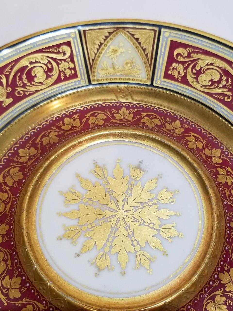 Fin du 19e siècle Sucre et crémier royal de Vienne sur soucoupes 3