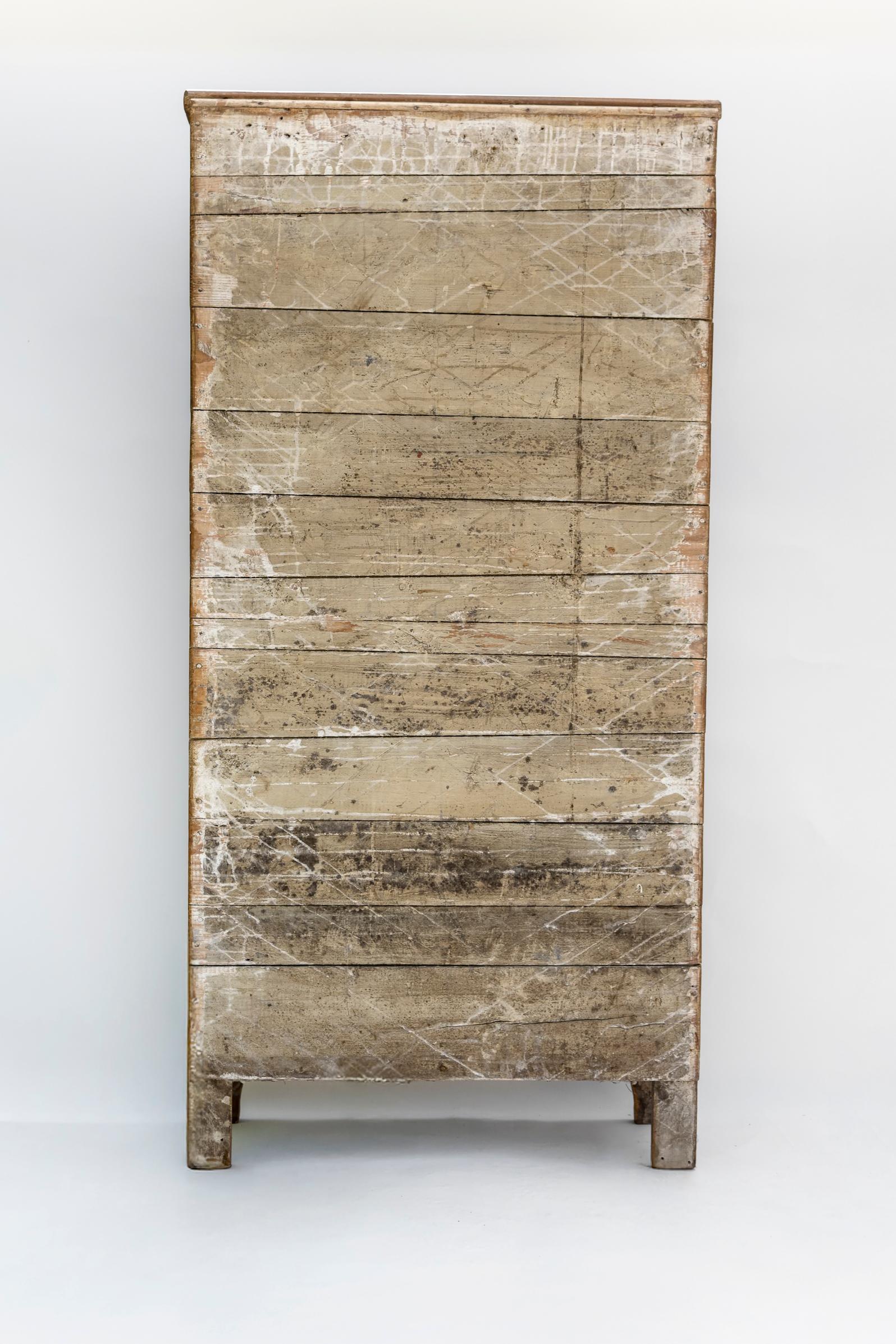 Wood Late 19th Century Rustic American Pine Cabinet For Sale