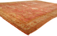 The Crimson Whisper: A Late 19th Century Turkish Oushak Masterpiece of Grace