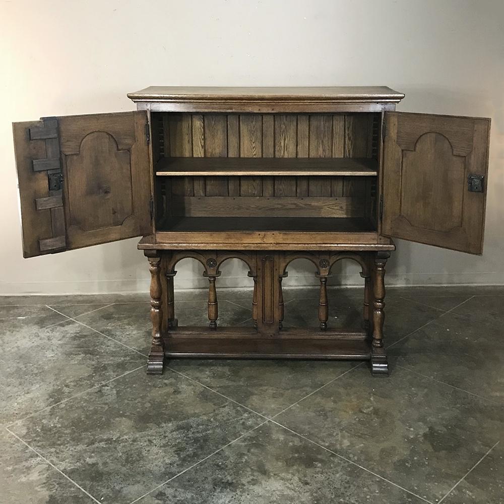 Late 19th Century Rustic Country French Raised Cabinet For Sale 5