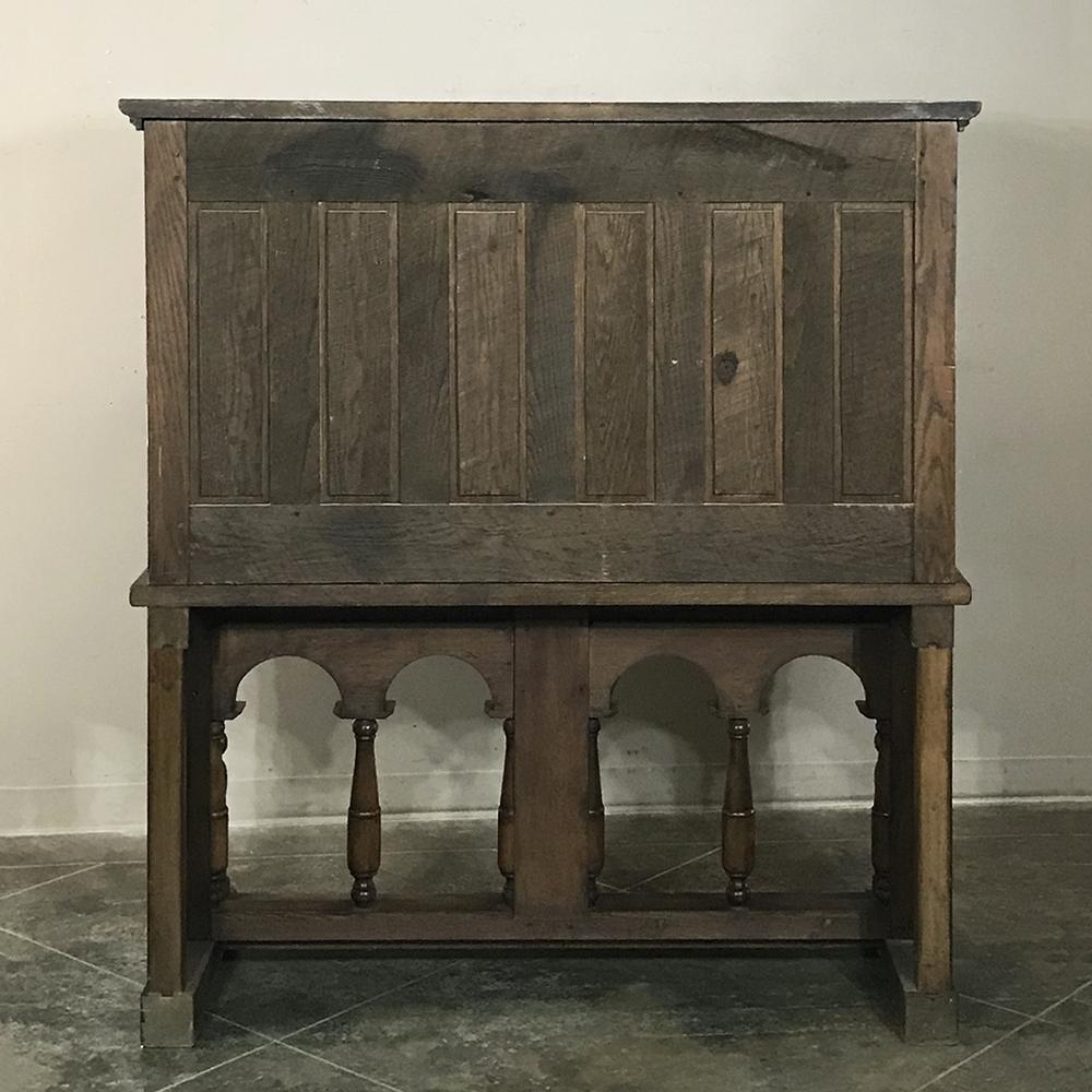 Late 19th Century Rustic Country French Raised Cabinet For Sale 6