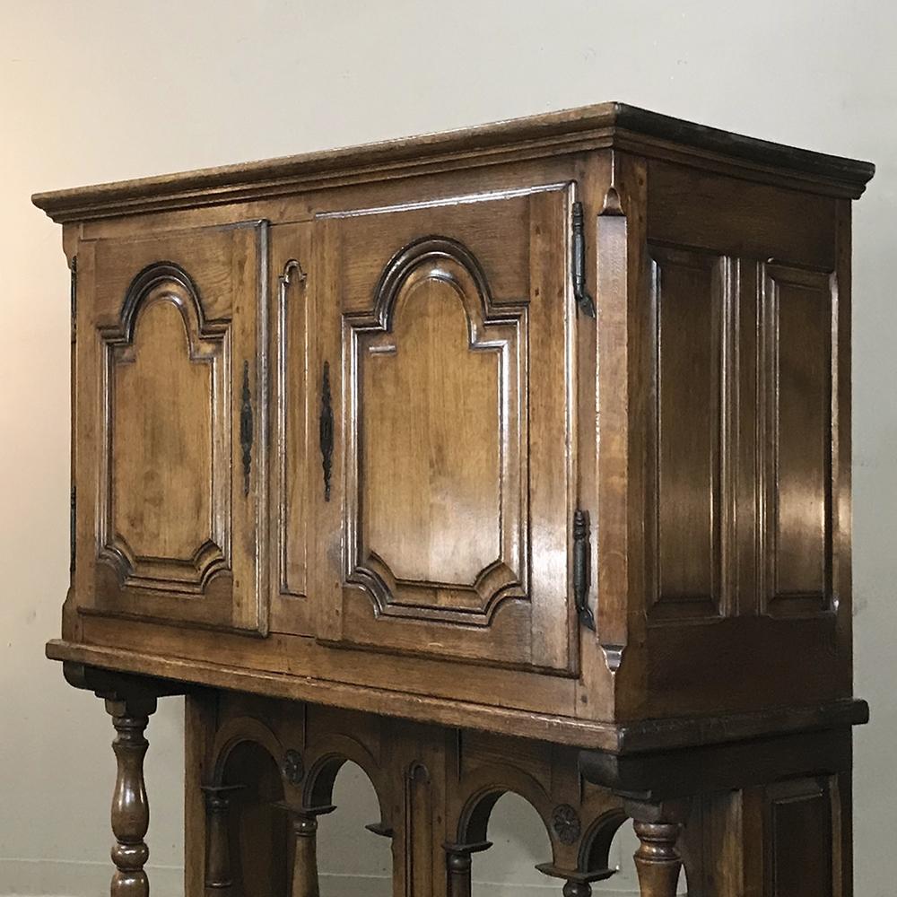 Late 19th Century Rustic Country French Raised Cabinet For Sale 2