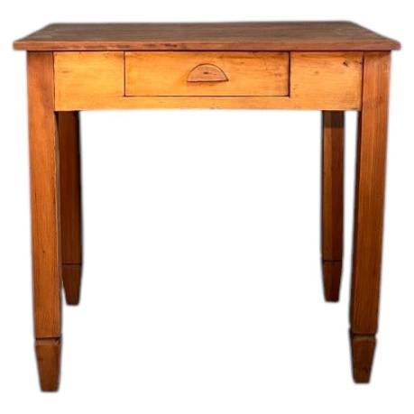 Bureau rustique en bois de sapin de la fin du XIXe siècle, avec un tiroir en vente