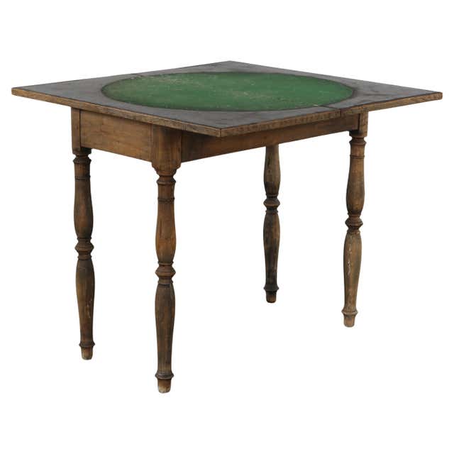 Vintage Game Table, Wood Inlaid Design, Italy, Early 20th Century For ...