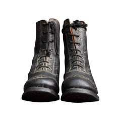 Antique Late 19th Century Salesman’s Sample Handmade Leather Boots