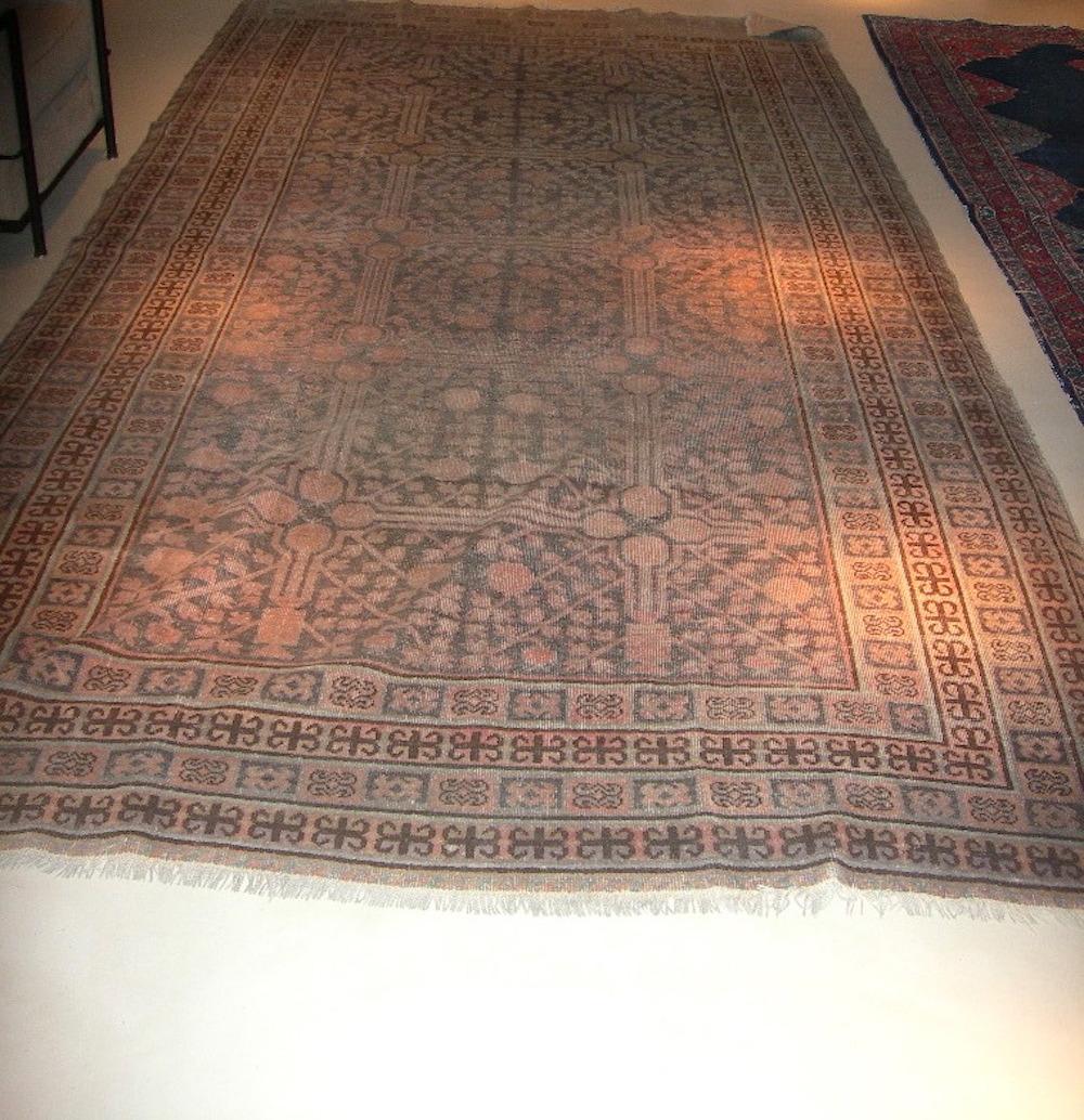 Rare Antique Kothan Carpet or Rug late 19th Century  In Good Condition For Sale In Rome, IT