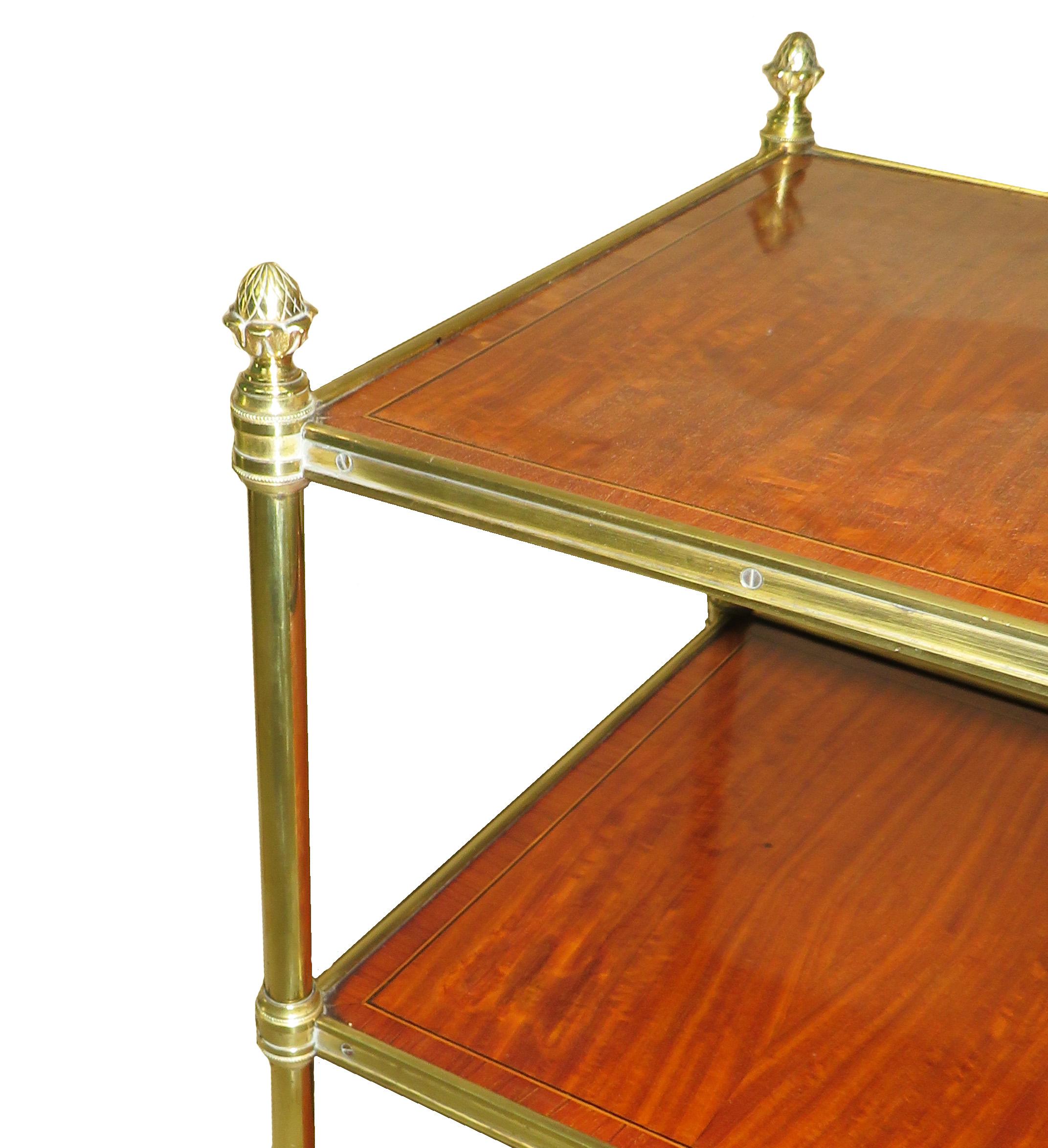 Late 19th Century Satinwood And Brass Etage In Good Condition In Bedfordshire, GB