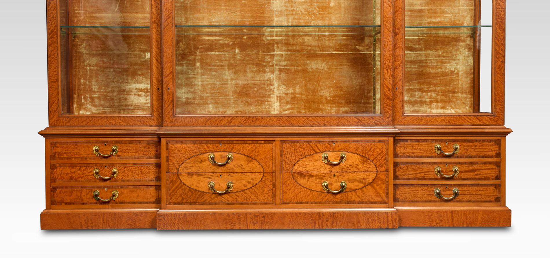 Late 19th Century Satinwood Display Cabinet For Sale 2