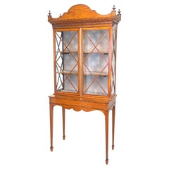 Late 19th Century Satinwood Display Cabinet