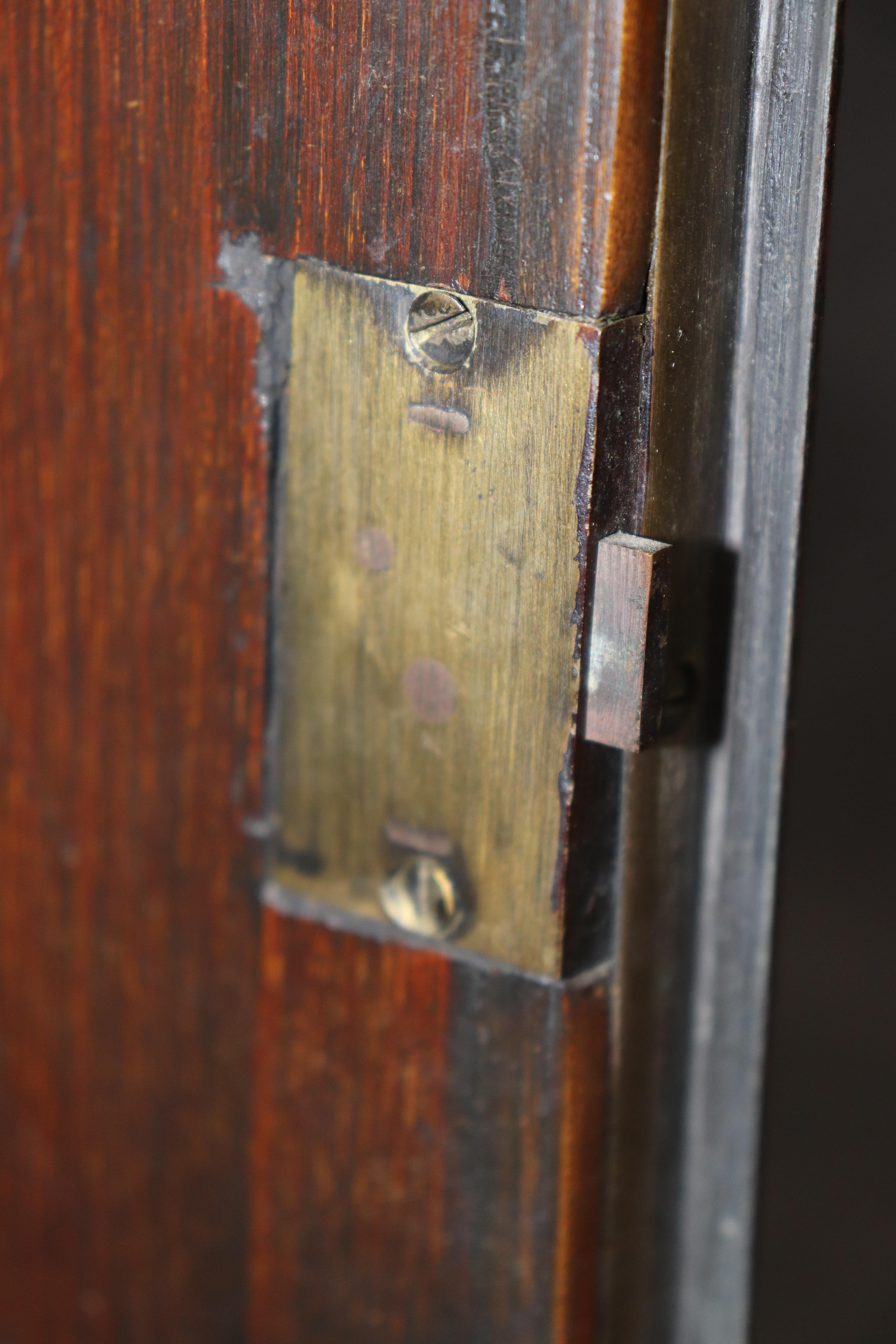 Late 19th Century Late 19th century Satinwood Narrow Georgian Vitrine Display Cabinet For Sale