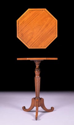 Late 19th Century Satinwood Octagonal Shaped Occasional Table