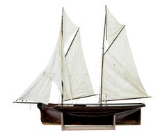 Late 19th century scale model of a wooden boat