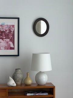 Late 19th century scandinavian art and craft mirror. Decorated oak frame.