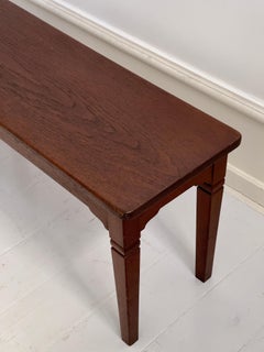 1920s Art deco Bench in Solid Stained Pine well crafted by danish cabinet maker.