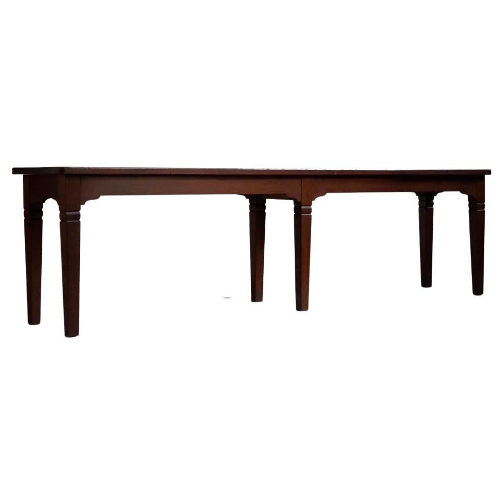 Due Brazilian Contemporary Wood Bench and Table by Lattoog For Sale at
