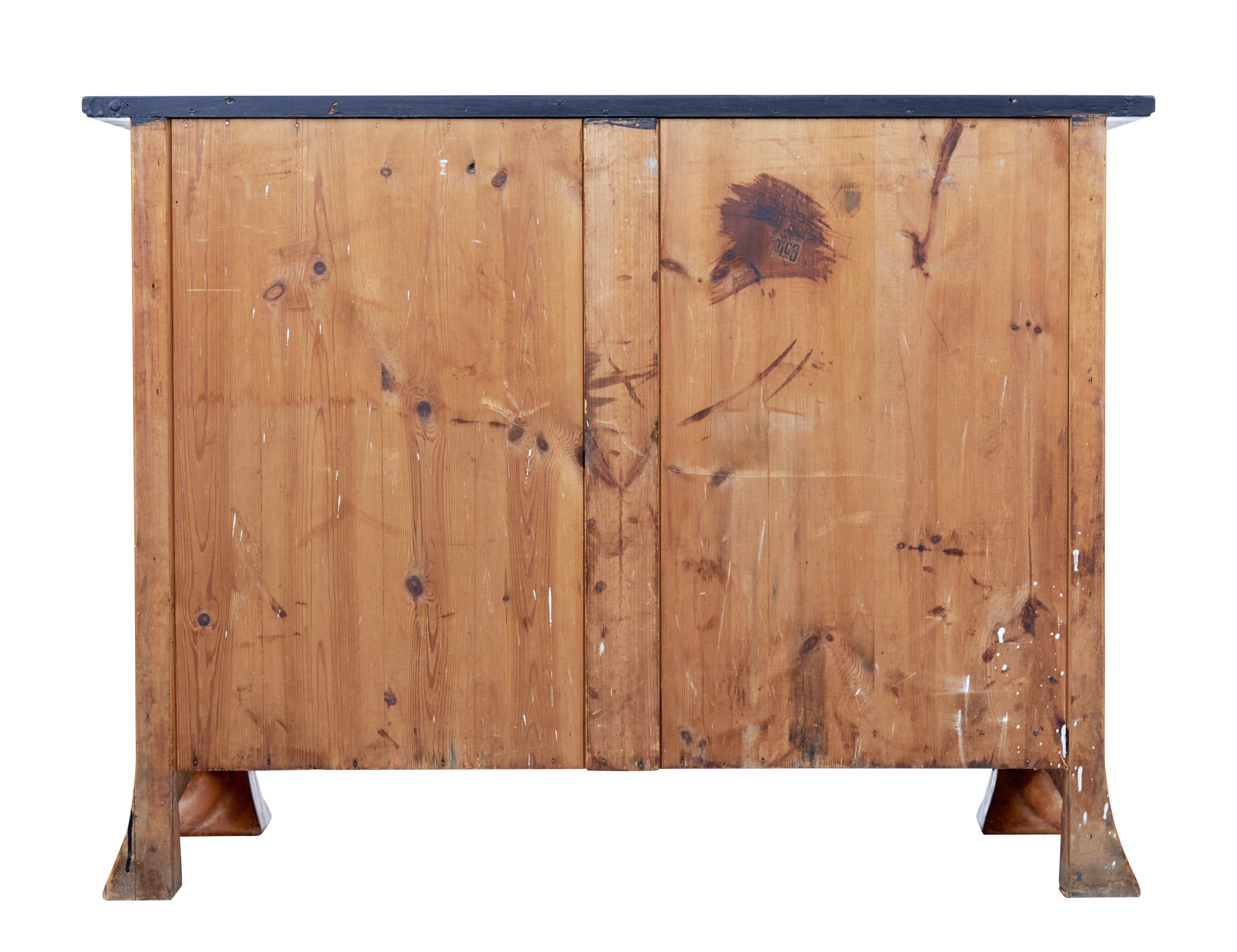 Late 19th Century Scandinavian Birch Art Nouveau Chest of Drawers 1