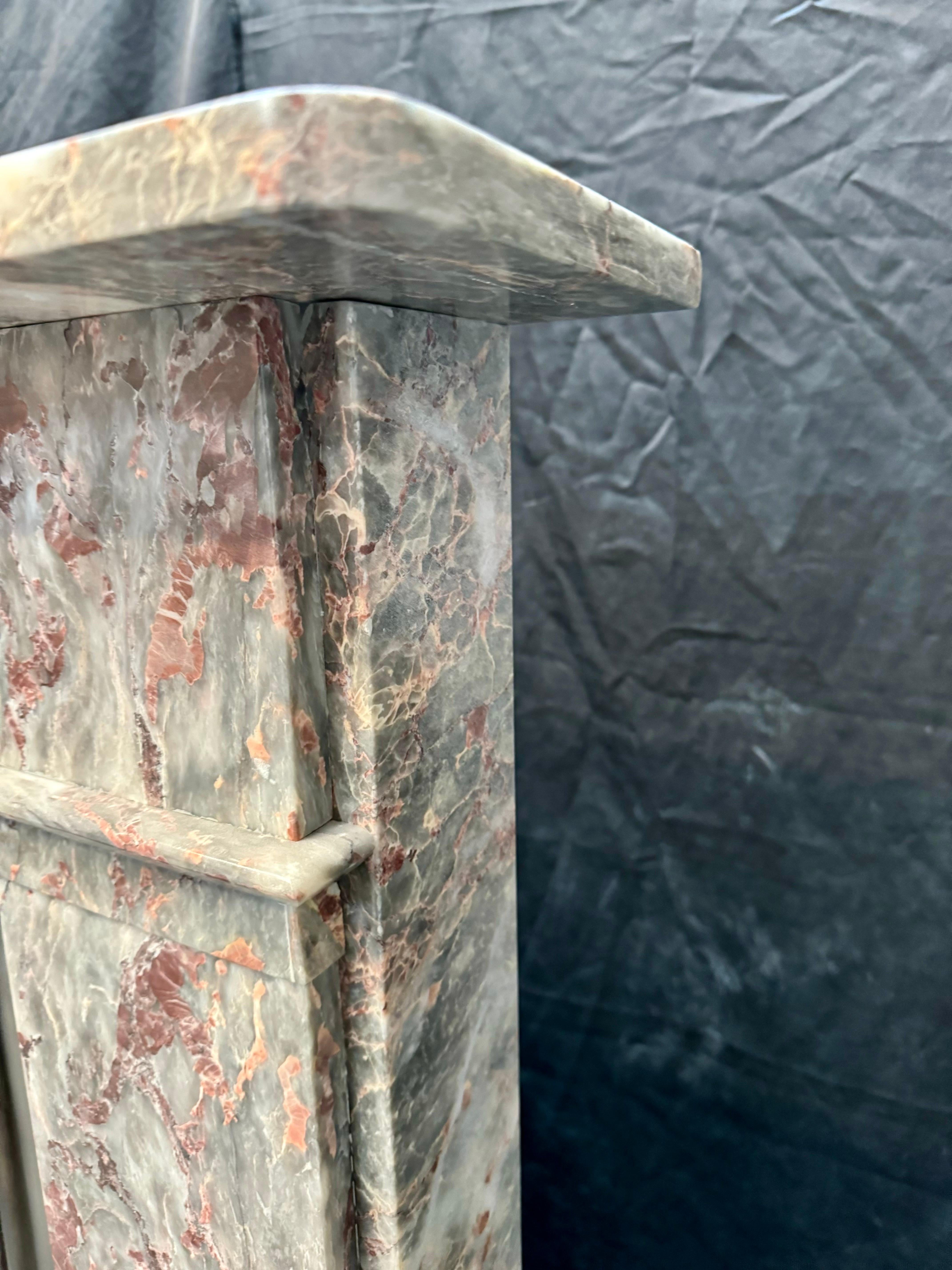 Late 19th Century Scottish Fior Di Pesco Marble Fireplace Surround. For Sale 6