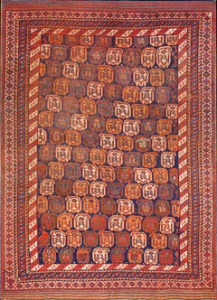 Late 19th Century SE. Persian Afshar Carpet ( 4'6" x 6'3" - 137 x 191 )