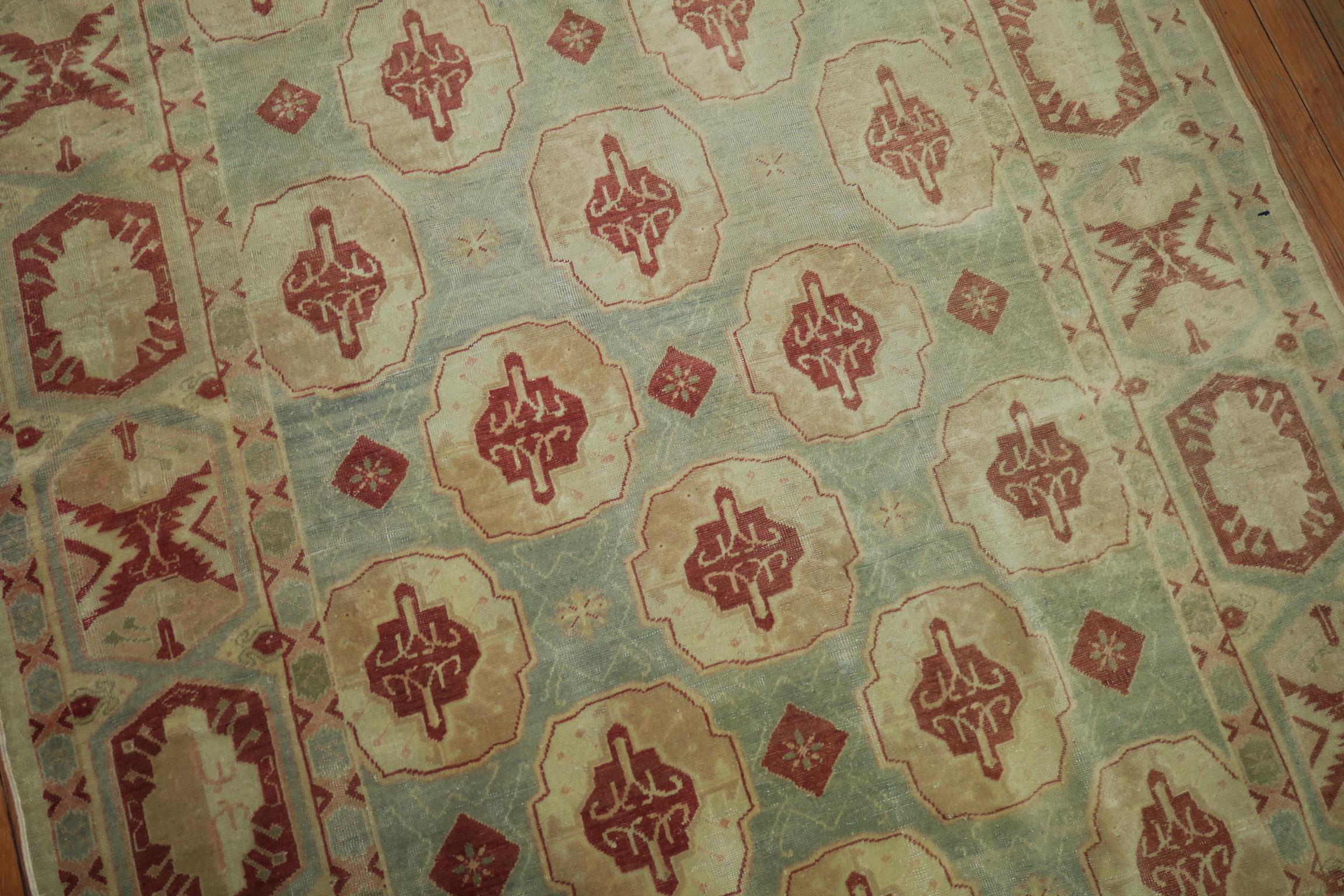 Fin du 19e siècle, tapis turc Sivas antique à l'écume de mer en vente 1