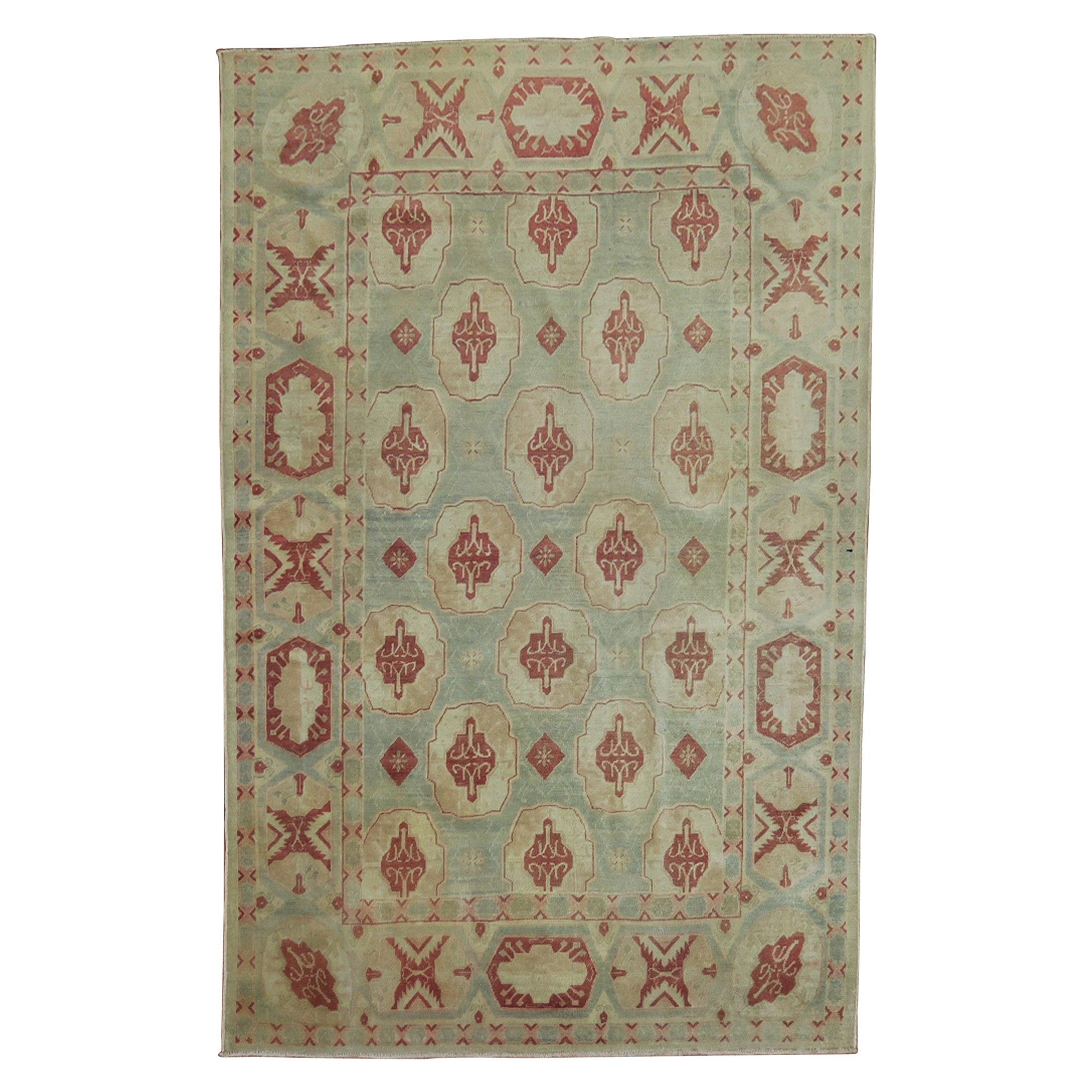 Late 19th Century Sea Foam Antique Turkish Sivas Rug