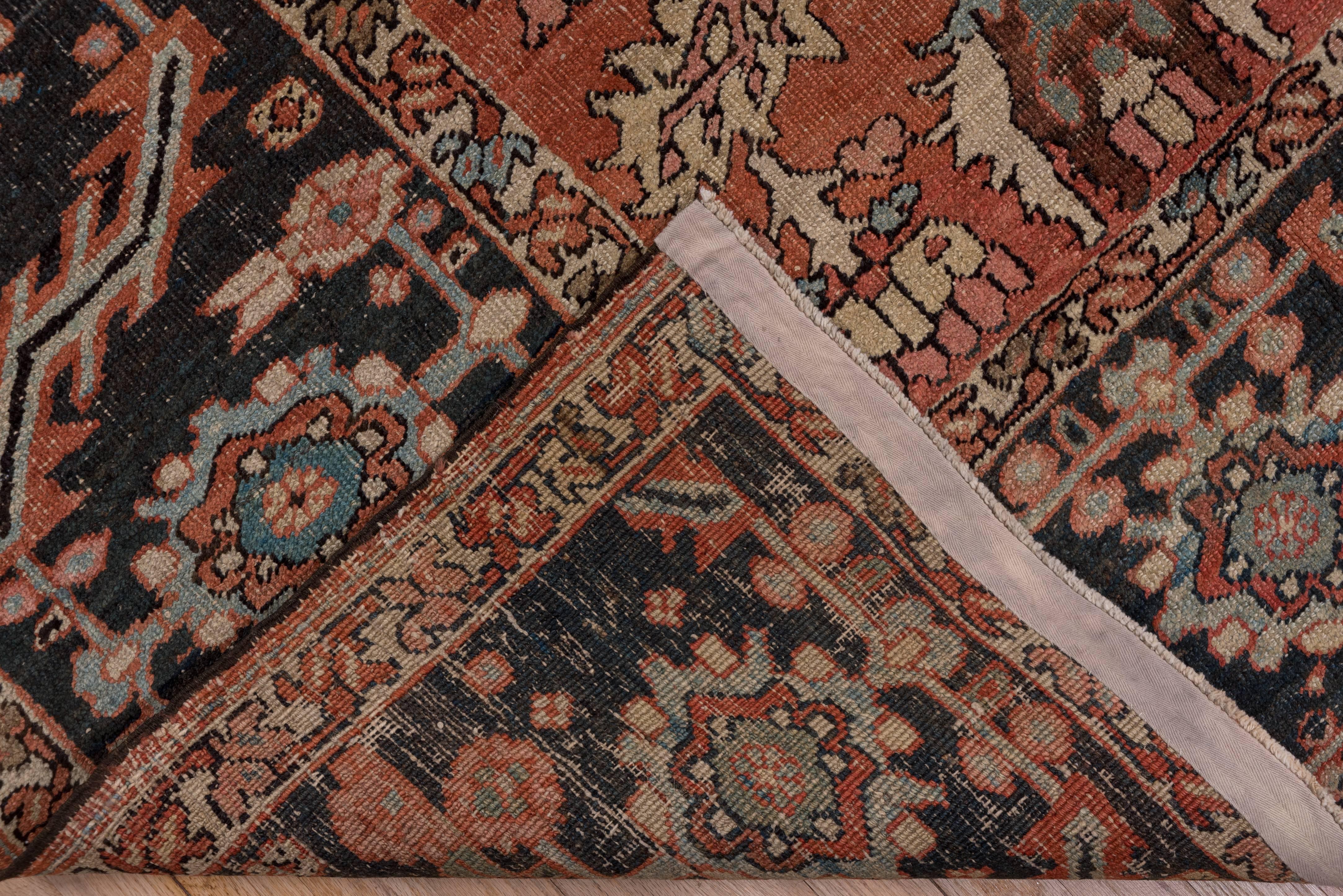 Hand-Knotted Late 19th Century Serapi Rug