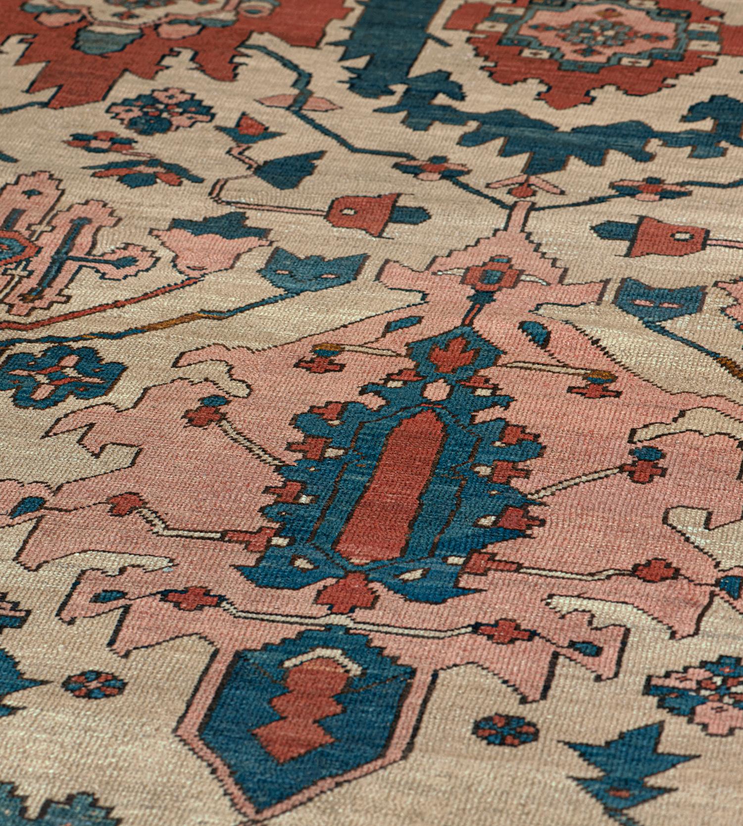 Persian Late 19th Century Serapi Rug from North West Persia For Sale