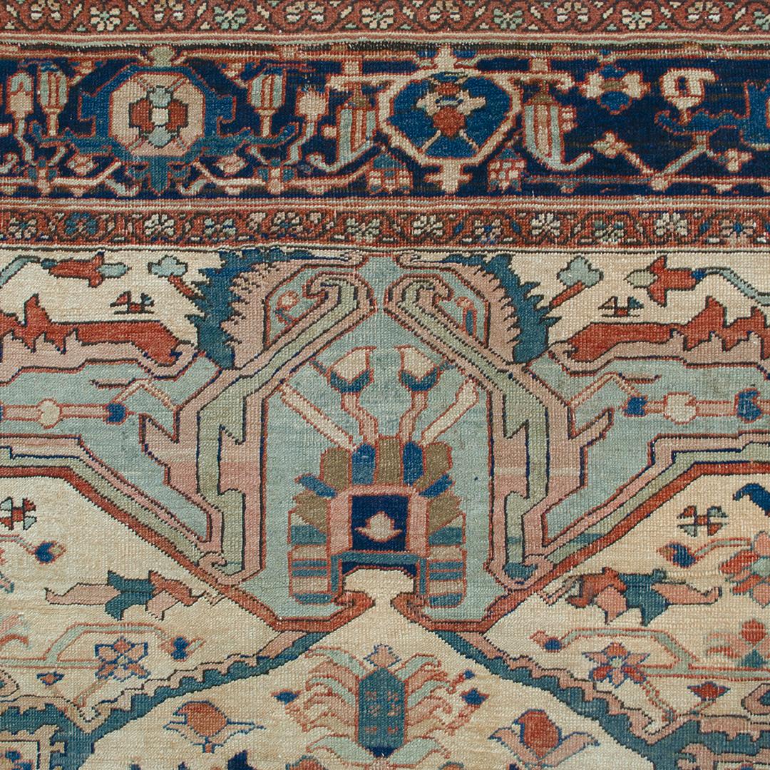 Hand-Woven Late 19th Century Serapi Rug from North West Persia For Sale