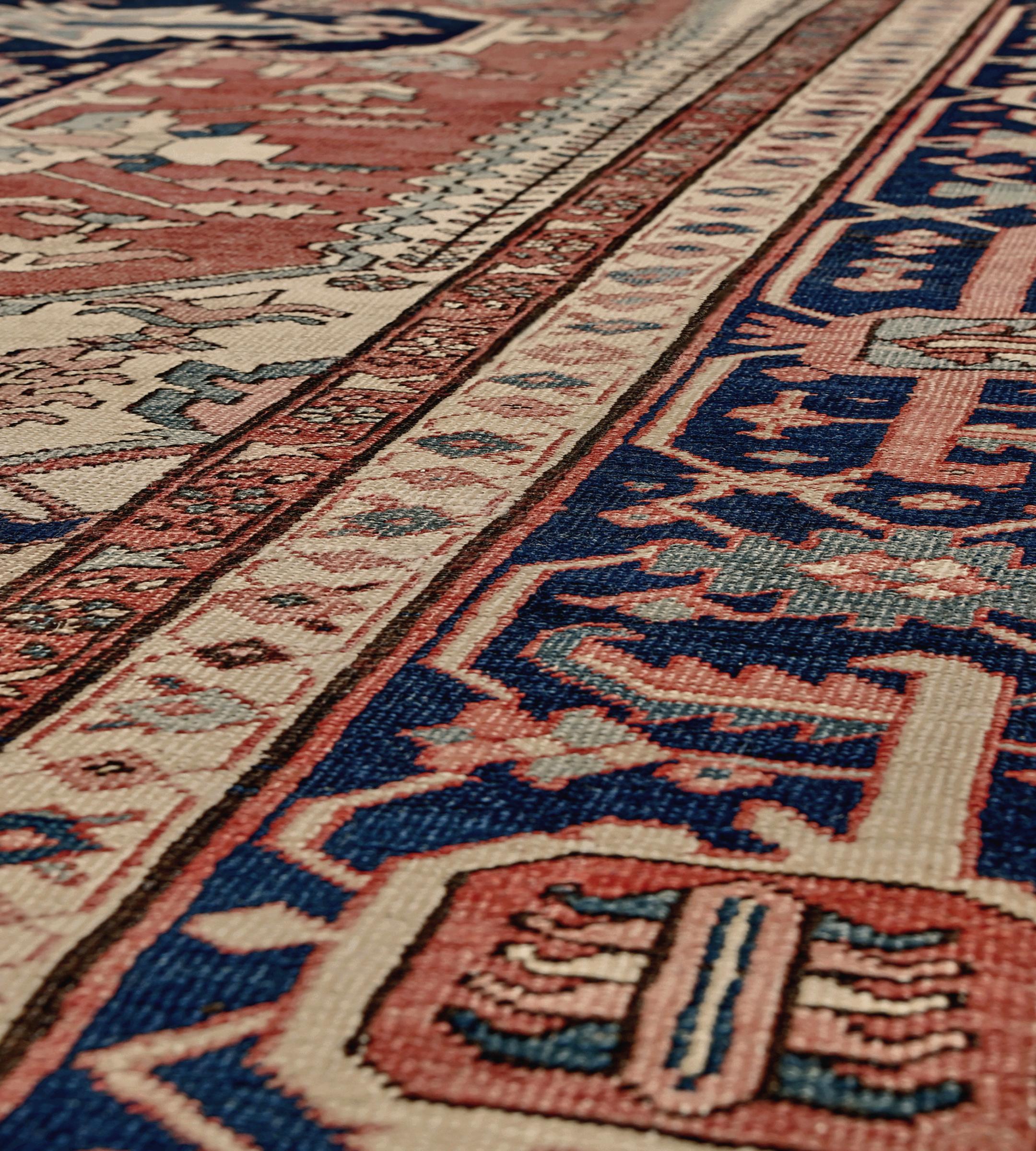 Wool Late 19th Century Serapi Rug from North West Persia For Sale